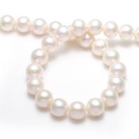 Apvalūs Kultūringas gėlavandenių perlų karoliukai, Gėlo vandens perlų, Turas, natūralus, baltas, 9-10mm,15*10.6cm, Skylė:Apytiksliai 0.8mm, Parduota už Apytiksliai 15.5 Inch Strand