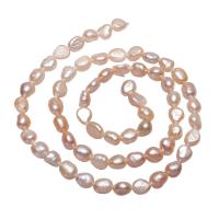 Bulvių išauginti gėlavandenių perlų karoliukai, Gėlo vandens perlų, Bulvė, natūralus, rožinis, 4-5mm,10*7cm, Skylė:Apytiksliai 0.8mm, Parduota už Apytiksliai 15 Inch Strand