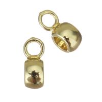 Perles attaches en laiton, Rond, Placage de couleur d'or, 3x6.50x4mm, Trou:Environ 1.5mm,2.5mm, 20PC/lot, Vendu par lot