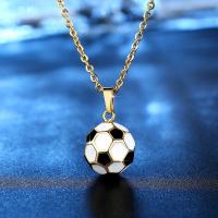 Stainless Steel Jewelry Necklace, Football, plated, fashion jewelry & for woman, more colors for choice, 13*20mm, Sold By Strand