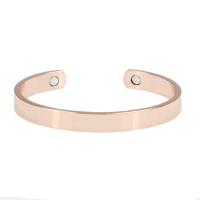 laiton bracelet manchette, bijoux de mode, couleur or rose, 170x8mm, Vendu par PC