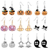 Zinklegierung Ohrringe, plattiert, Halloween Schmuck & verschiedene Stile für Wahl & für Frau & Emaille, frei von Nickel, Blei & Kadmium, verkauft von Paar