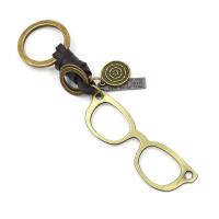 Zinc Alloy Key Clasp with PU Leather plated Unisex 145mm Sold By Lot