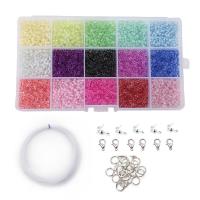 Crianças DIY Cadeia Beads setembro, vidro, misto, 3mm, vendido por box