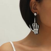 Acrylic Jewelry Earring Zinc Alloy Hand plated fashion jewelry & for woman black Sold By Set