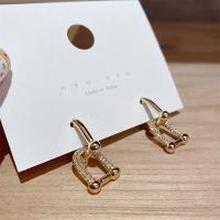 Zinc Alloy Drop Earrings gold color plated for woman nickel lead & cadmium free Sold By Pair