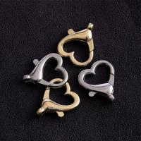 Zinc Alloy Lobster Clasp Heart plated & DIY 26*21.5mm Sold By Bag