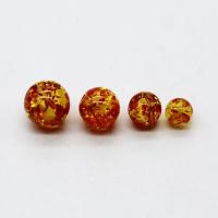 Imitation Amber Resin Beads Round DIY yellow Sold By PC