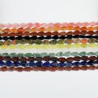 Gemstone Smycken Pärlor, Ädelsten, Leaf, polerad, olika färg och mönster för val & DIY, fler färger för val, 9*12*5mm, 30PC/Strand, Säljs av Strand