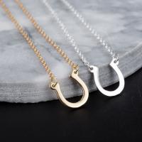 Stainless Steel Jewelry Necklace Horseshoes plated fashion jewelry & for woman Length 17.7 Inch Sold By PC