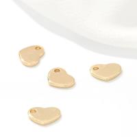 Brass Jewelry Pendants Heart gold color plated Approx 1mm Sold By Lot