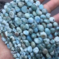Gemstone Smycken Pärlor, Larimar, Oregelbunden, polerad, DIY & olika storlek för val, blå, Säljs av Strand