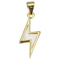 Brass Jewelry Pendants Lightning Symbol plated fashion jewelry & DIY & for woman golden nickel lead & cadmium free Approx 3.5mm Sold By PC