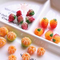 Mobile Phone DIY Decoration Resin Fruit hand drawing 1.2-1.8cm Sold By Lot