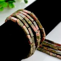 Natural Unakite Beads Rectangle polished DIY Sold By Strand