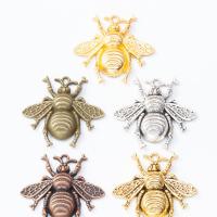 Zinc Alloy Pendler, Bee, forgyldt, du kan DIY, flere farver til valg, nikkel, bly & cadmium fri, 40x38x5mm, Solgt af PC