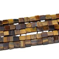 Natural Tiger Eye Beads Square polished DIY yellow Sold By Strand