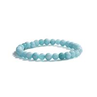 Natural Amazonite Bracelets ​Amazonite​ plated fashion jewelry & Unisex light blue 6mm Sold By Strand