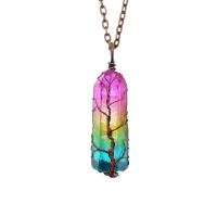 Crystal Pendants Clear Quartz with Zinc Alloy plated fashion jewelry & DIY & Unisex Sold By Lot