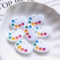 Mobile Phone DIY Decoration Resin hand drawing white Sold By Lot