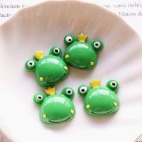 Mobile Phone DIY Decoration Resin Frog hand drawing green Sold By Lot