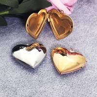304 Stainless Steel Locket Pendant Heart plated & DIY 29*29MM Sold By PC