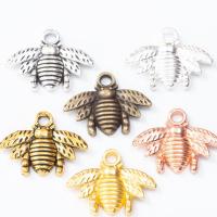 Zinc Alloy Pendler, Bee, forgyldt, du kan DIY, flere farver til valg, nikkel, bly & cadmium fri, 21x17x3mm, Solgt af PC