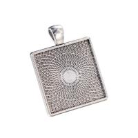 Zinc Alloy Pendant Cabochon Setting plated DIY nickel lead & cadmium free 25mm Sold By Bag