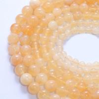 Gemstone smykker perler, Gul Opal, Runde, poleret, du kan DIY & forskellig størrelse for valg, gul, Solgt af Bag