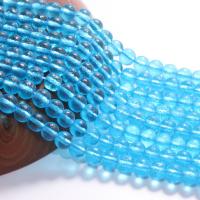 Gemstone Jewelry Beads Meteorite Round DIY & matte blue Sold By Bag