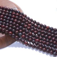 Edelstein Schmuckperlen, Blutstein Perlen, rund, poliert, DIY & verschiedene Größen vorhanden, dunkelrot, Länge 15 ZollInch, verkauft von Tasche