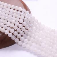 Mondstein Perlen, rund, poliert, DIY & verschiedene Größen vorhanden, weiß, Länge 15 ZollInch, verkauft von Tasche