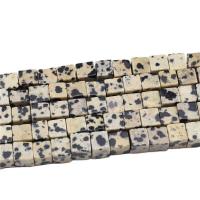 Natural Dalmatian Beads Square polished DIY Sold By Strand