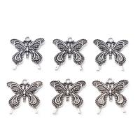Zinc Alloy Pendants Butterfly DIY silver color Sold By Bag