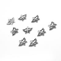 Zinc Alloy Pendants Butterfly plated DIY silver color 13*16*1mm Approx 1mm Sold By Bag