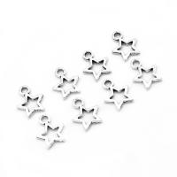 Zinc Alloy Star Pendant plated DIY silver color 12*9*1mm Approx 2mm Sold By Bag