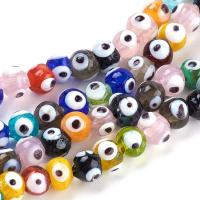 Evil Eye Lampwork karoliukai, Pasidaryk pats & skirtingo dydžio pasirinkimo, daugiau spalvų pasirinkimas, Parduota už Apytiksliai 38 cm Strand