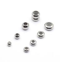 Stainless Steel Stopper Beads Flat Round polished DIY Sold By Lot