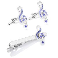 Cufflinks Zinc Alloy silver color plated durable & for man & with rhinestone nickel lead & cadmium free Sold By Pair