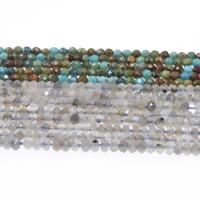 Смешанные Бусины Gemstone, Полудрагоценный камень, другой цвет и узор для выбора & DIY & граненый, Много цветов для выбора, 3*3mm, продается Strand