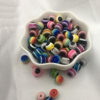 Hars Evil Eye Beads, Ronde, DIY, meer kleuren voor de keuze, 8mm, 100pC's/Bag, Verkocht door Bag