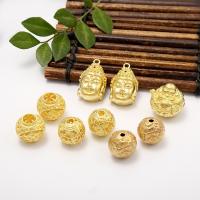 Hollow Brass Beads gold color plated DIY nickel lead & cadmium free Sold By PC