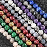 Sesam Jaspis Perlen, Naturstein, rund, poliert, DIY & facettierte, keine, 8mm, ca. 48PCs/Strang, verkauft von Strang
