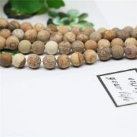 Picture jaspis perler, Picture Jasper, Runde, poleret, du kan DIY & forskellig størrelse for valg, Solgt af Strand