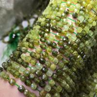 Granos de la joyería de cuarzo natural, pulido, Bricolaje, verde, 4x4.5mm, Vendido para aproximado 15 Inch Sarta