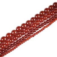 Přírodní Red Achát korálky, Kolo, lesklý, DIY & různé velikosti pro výběr, Prodáno za Cca 15 inch Strand