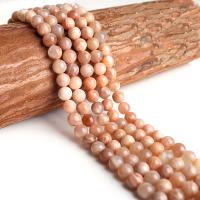 Gemstone smykker perler, Sunstone, Runde, poleret, du kan DIY & forskellig størrelse for valg, Solgt af Strand