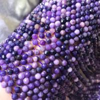 Gemstone smykker perler, Sugilite, Flad Rund, poleret, du kan DIY, lilla, 4-4.5mm, Solgt Per Ca. 15 inch Strand