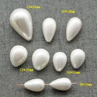 Miçangas de conchas Naturais Brancas, Pérola concha, Lágrima, DIY & materiais diferentes para a escolha, Mais cores pare escolha, vendido por PC