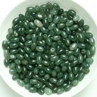 Natural Jadeite Beads Jade Burma Drum Carved DIY green Sold By PC